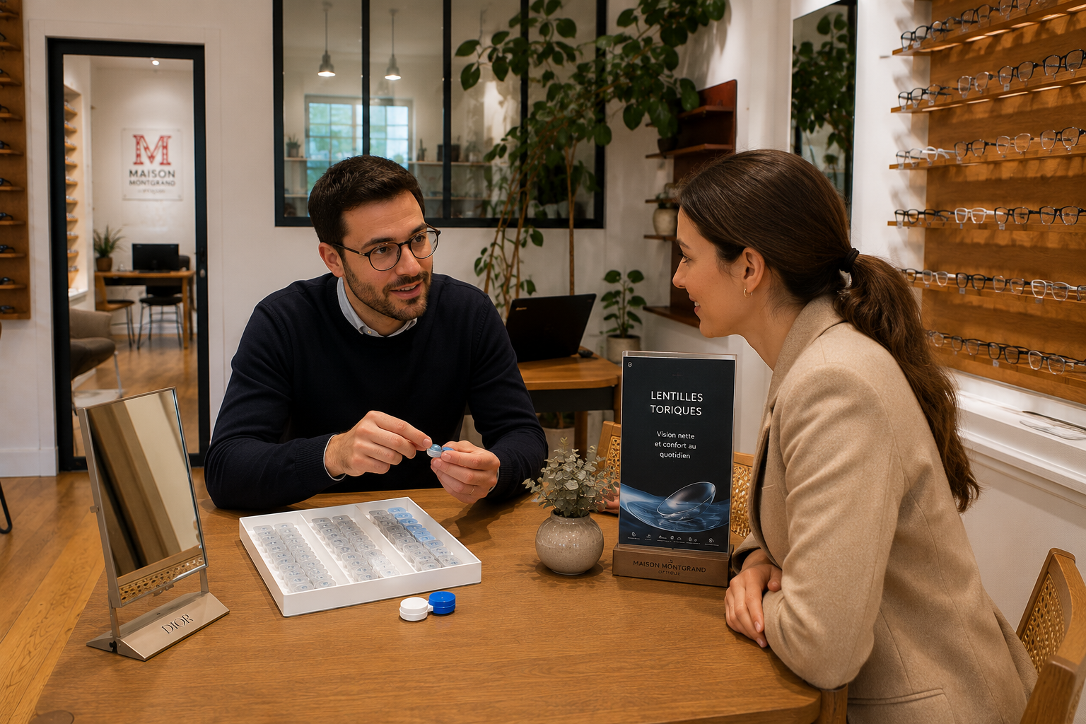 Conseils personnalisés pour des lentilles toriques chez Maison Montgrand Optique à Marseille